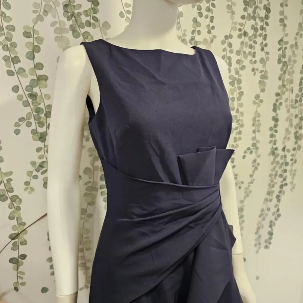 NWOT Eliza J Navy Blue Size 6 Maxi Dress